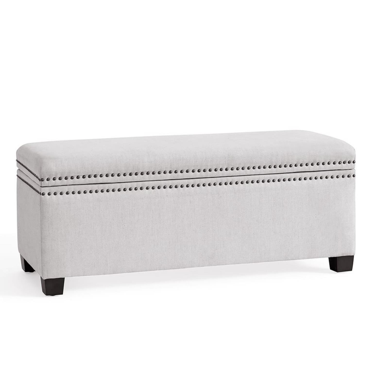 Pottery Barn Tamsen Storage Bench Oatmeal