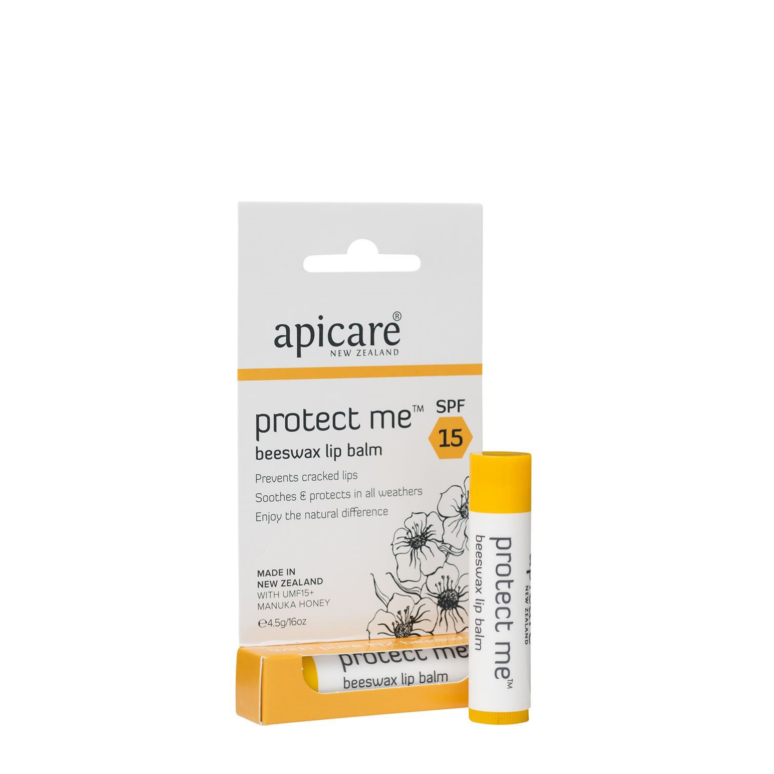 Apicare Protect Me Beeswax Lip Balm SPF15