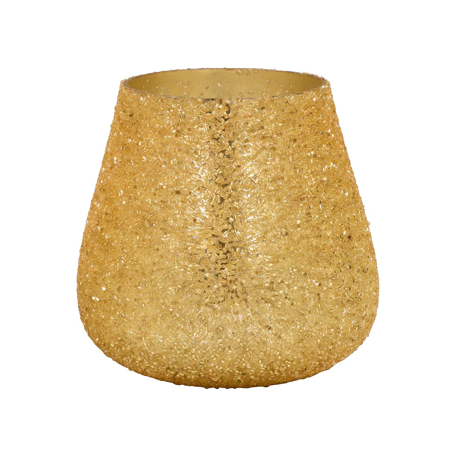 Maytime Glass Votive Gold 12cm