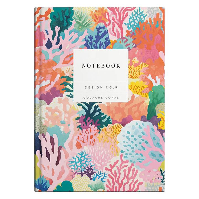 Kaleido Gouache Coral A5 Hardback Notebook