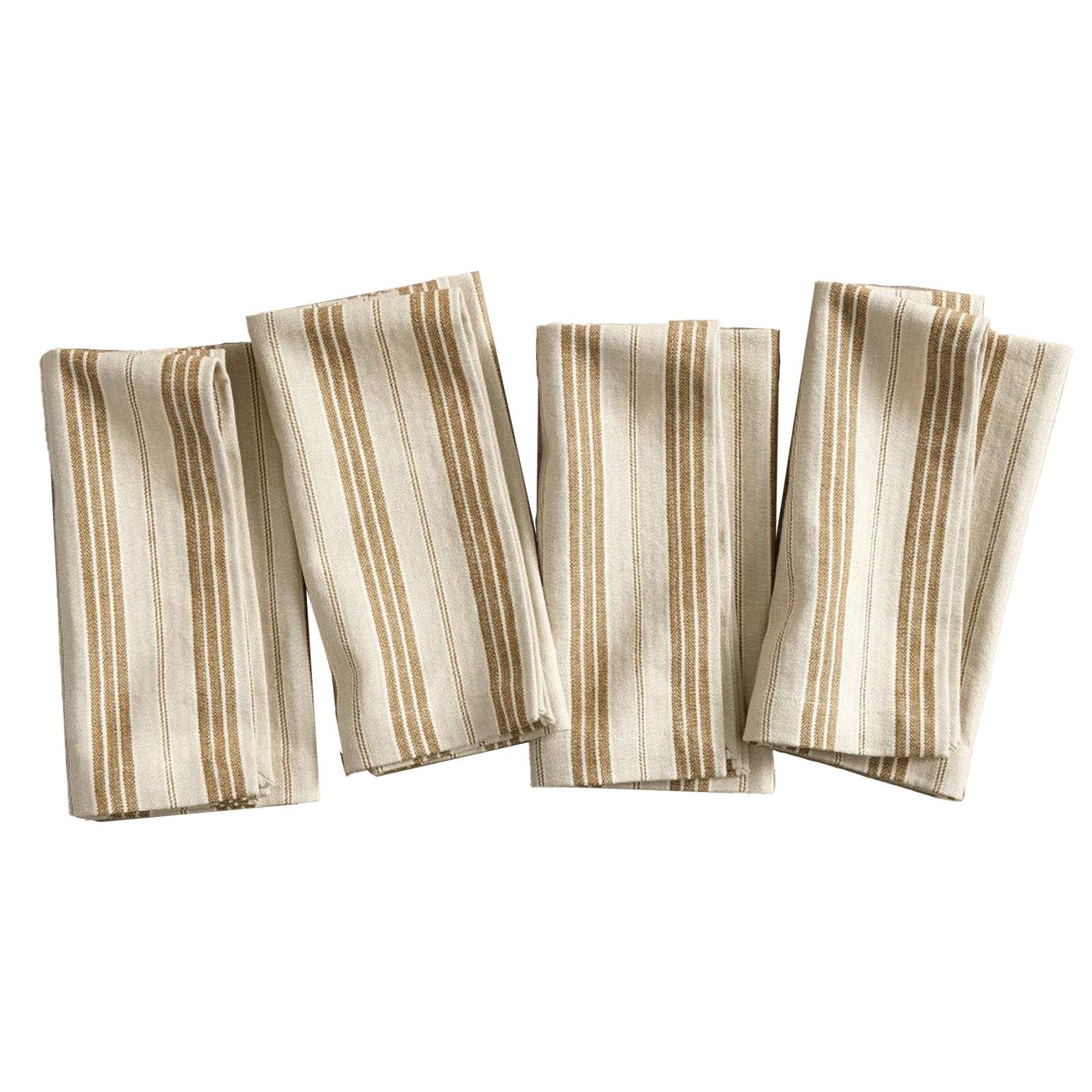 Pottery Barn Colette Stripe Napkins Set Of 4