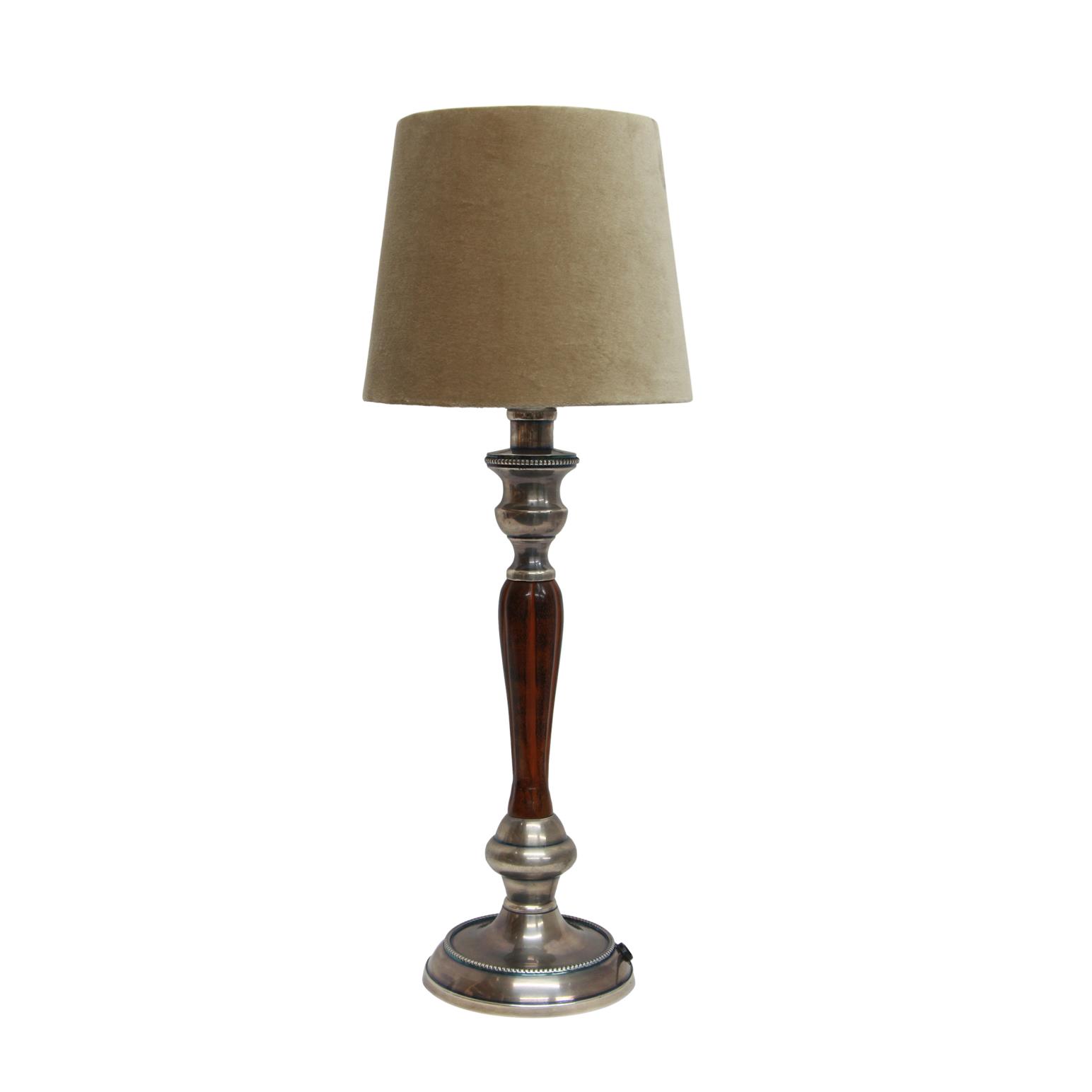 French Country Remy 2 Tone Lampbase Antique Silver and Brown