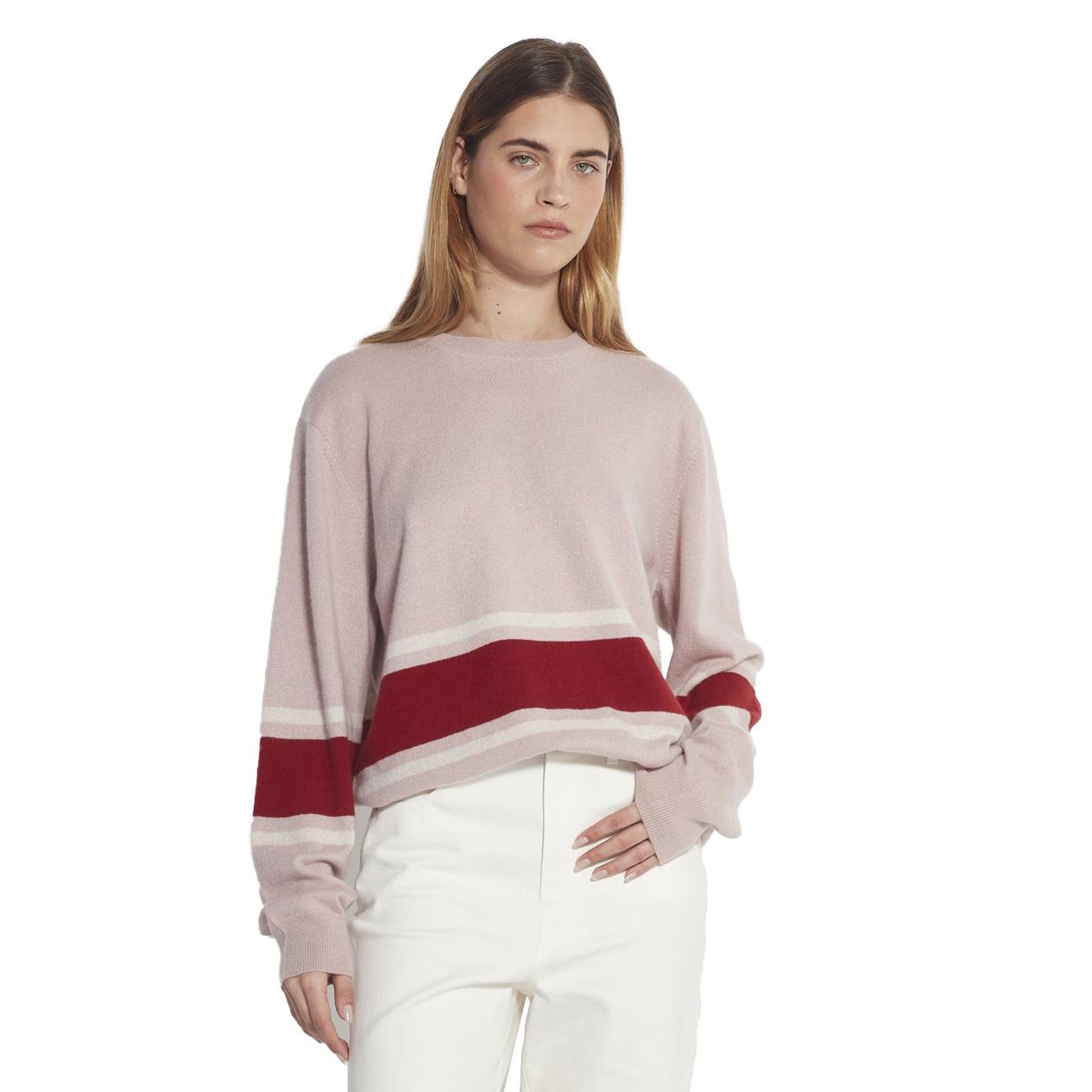 Juliette Hogan Stripe Crew Sweater