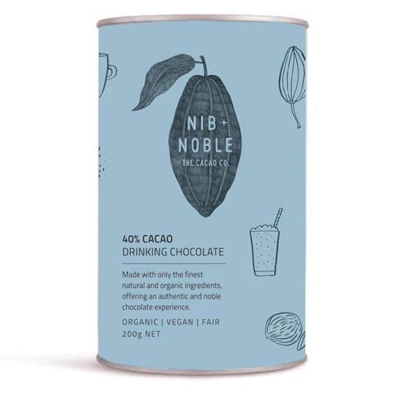 Nib & Noble 40% Cacao Organic Drinking Chocolate 200g