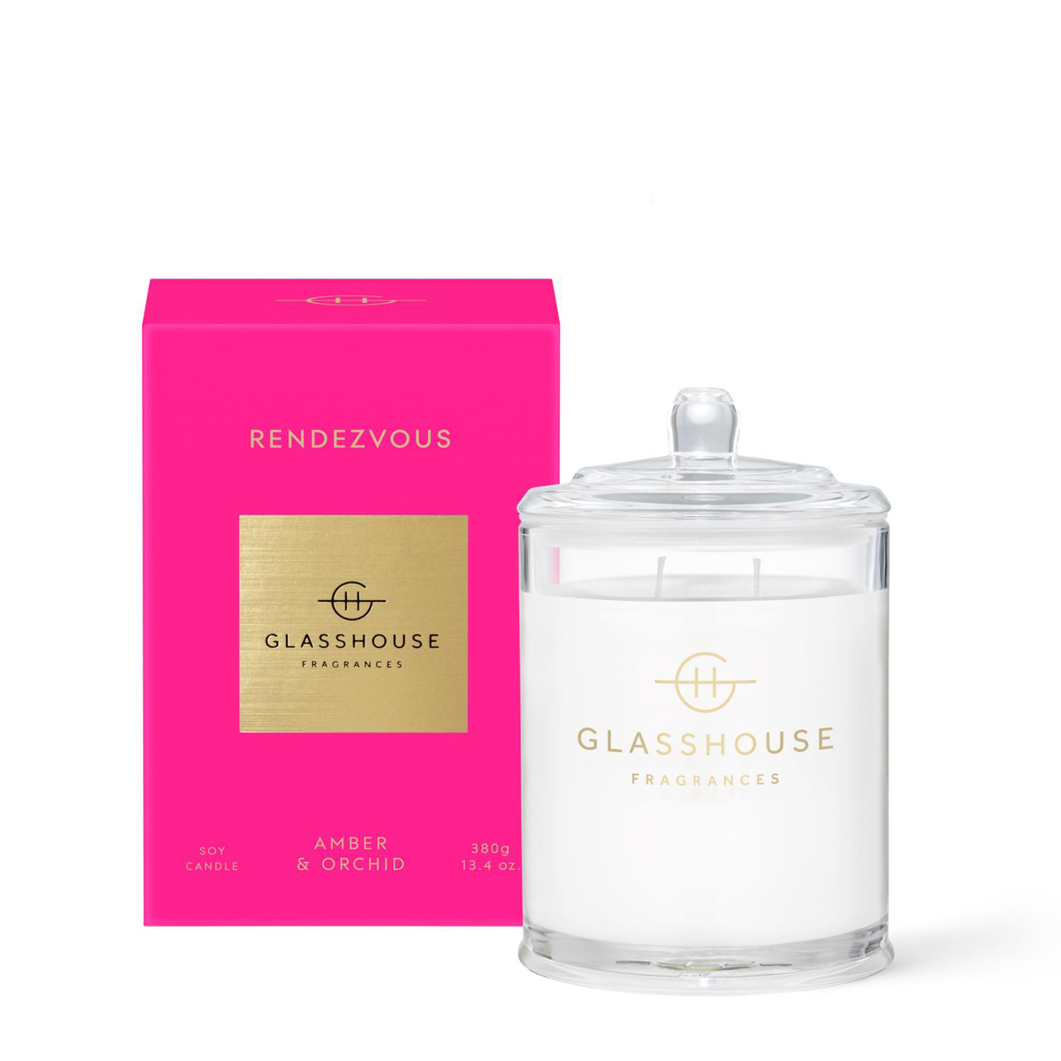 Glasshouse Fragrances Rendezvous Soy Candle 380g