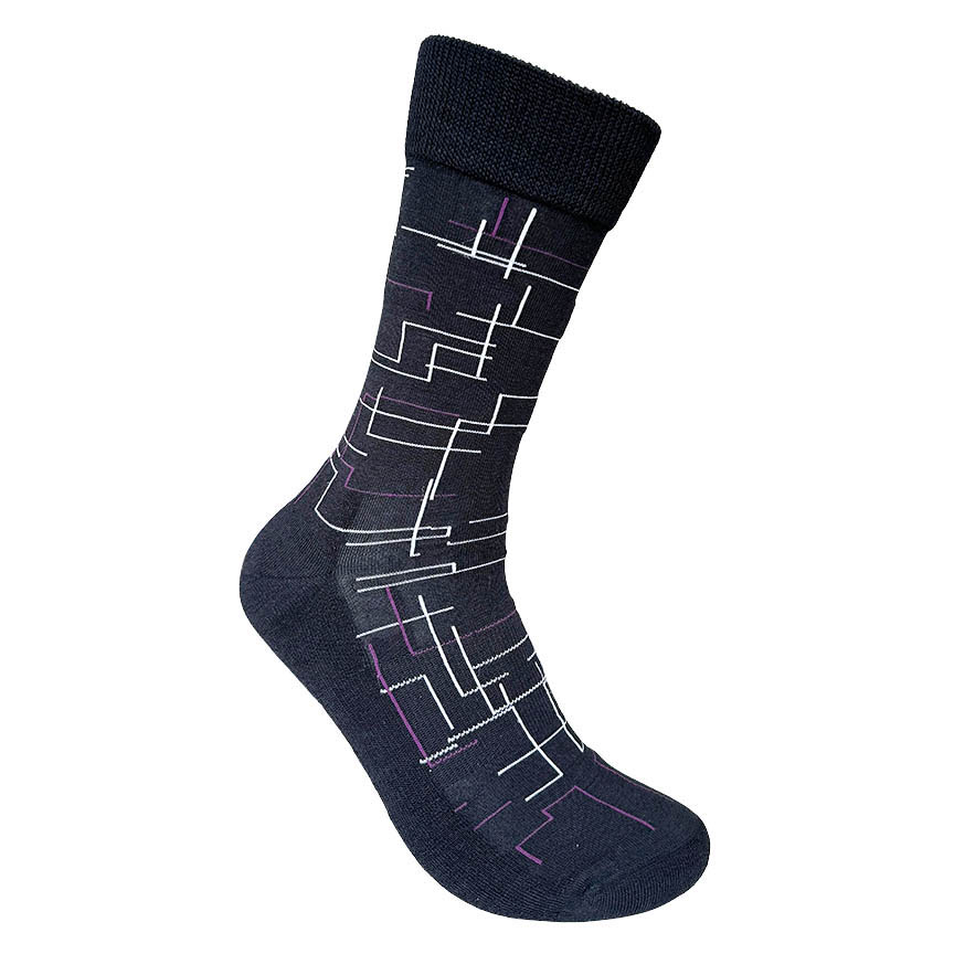 DS Socks Mens Abstract Springer Relaxed High Stretch Top Socks