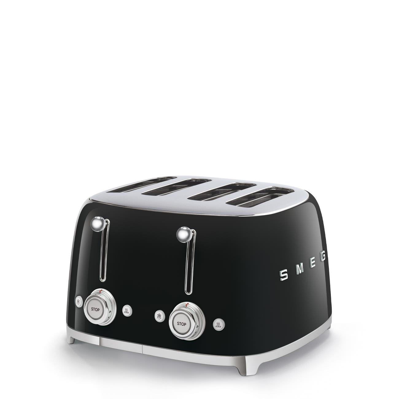 Smeg 4 Slice Wide Toaster - Black