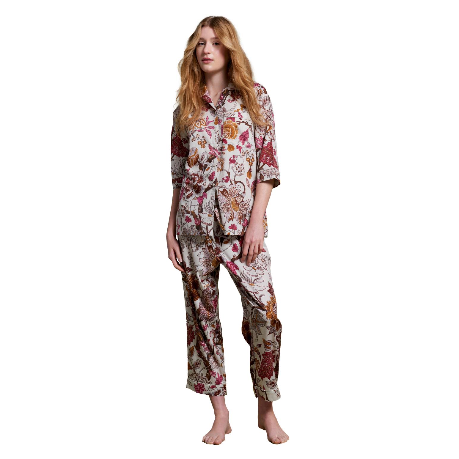 Papinelle Karen Walker Edwardian Floral Crop Pj Set