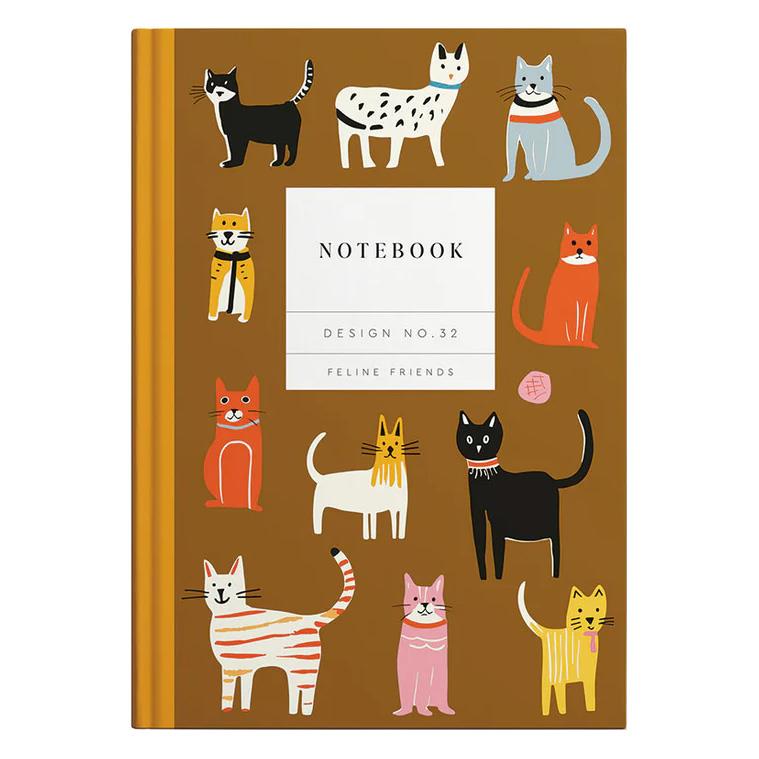 Kaleido Feline Friends A5 Hardback Notebook