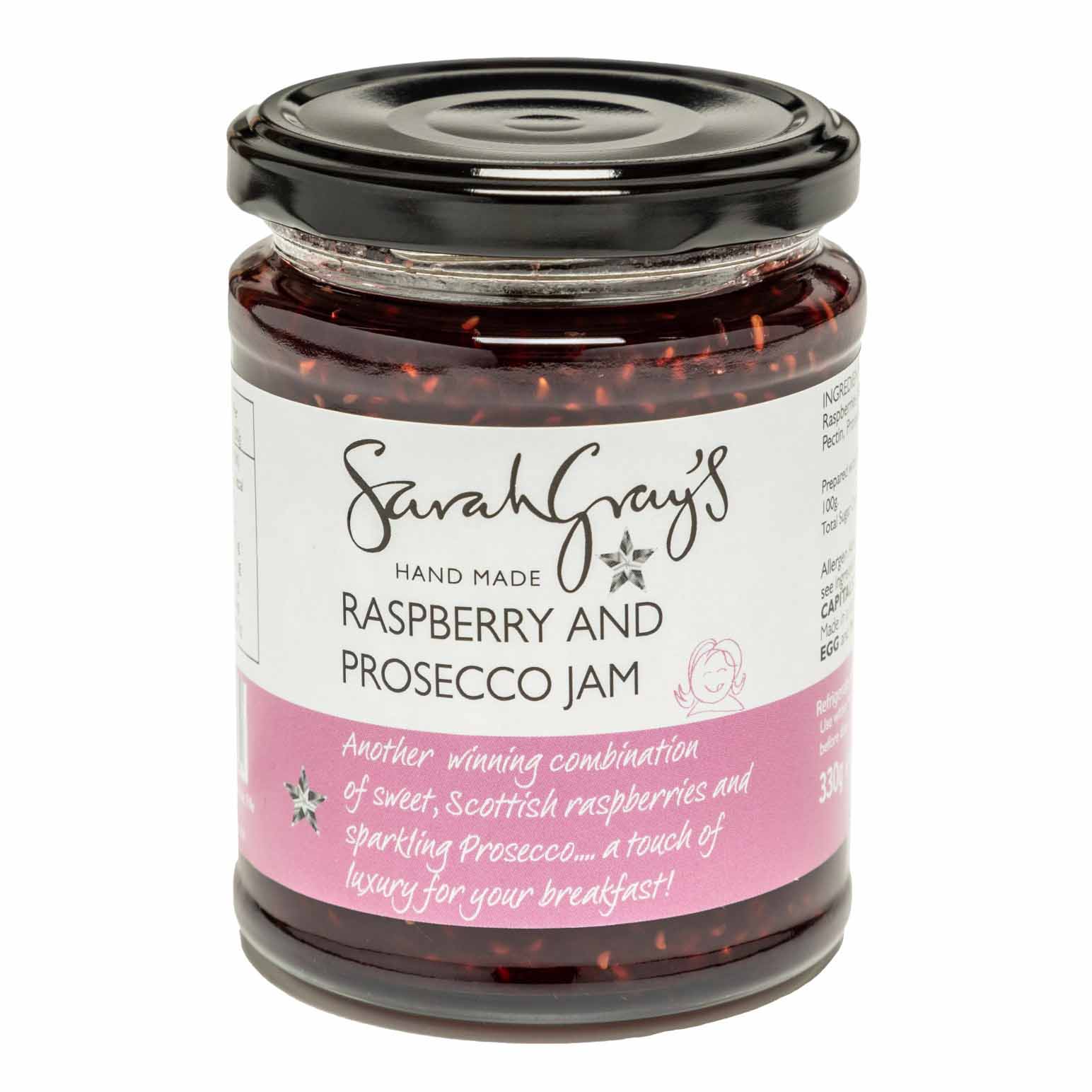 Sarah Gray's McCoo Raspberry & Prosecco Jam 310g