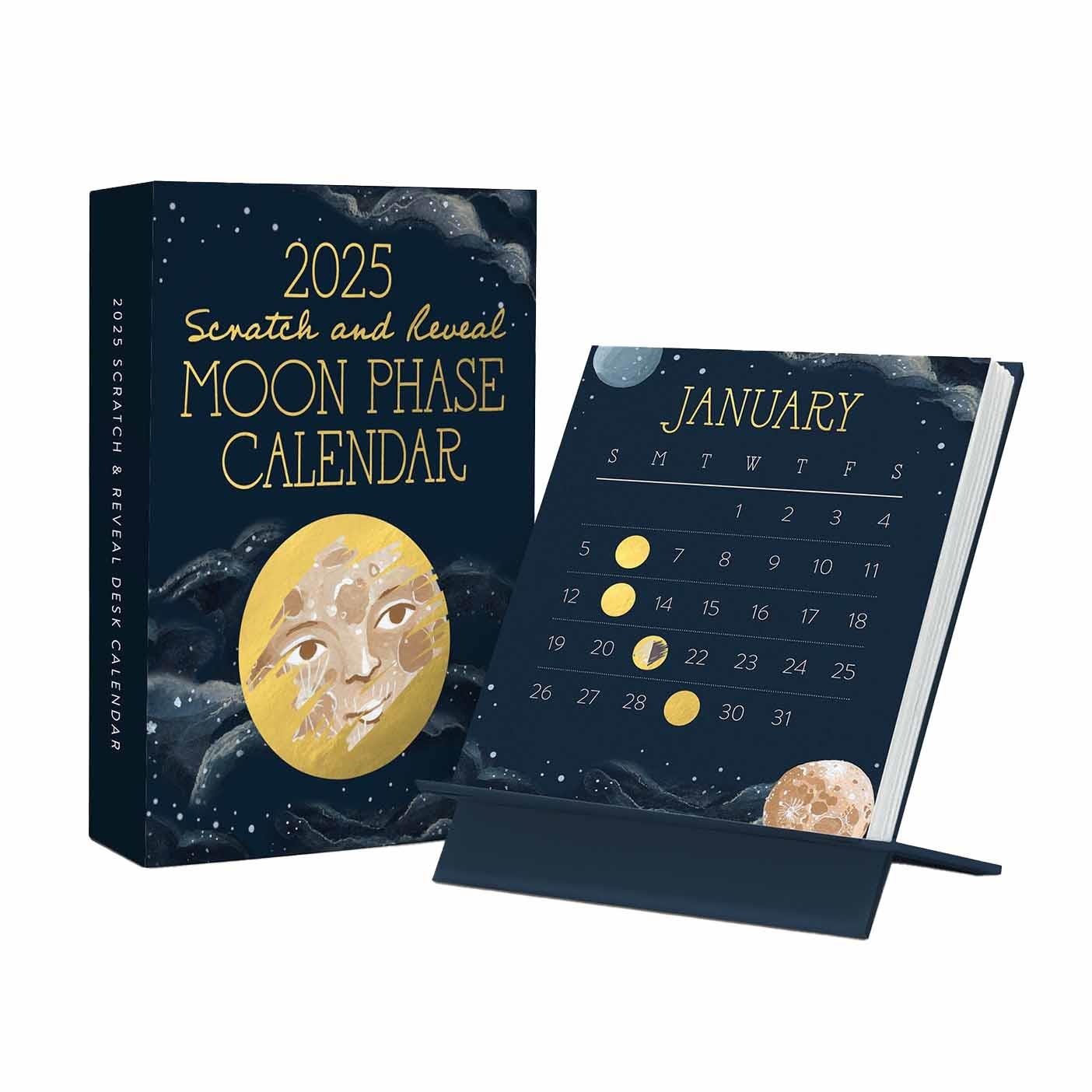 Image Gallery S&R Desk: Moon Phases Calendar 2025