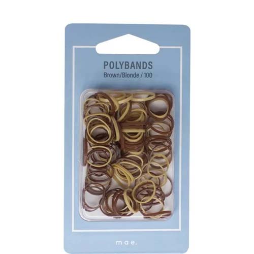 Mae Elastic Polybands Brown/Blonde (100)