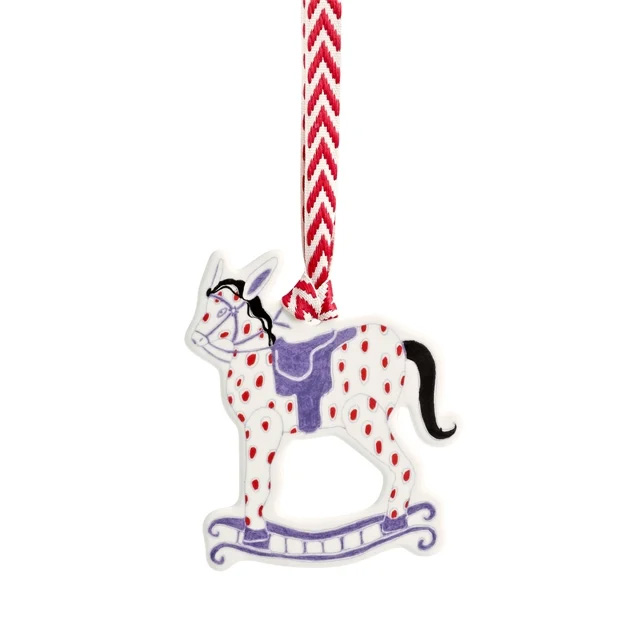 Wedgwood Christmas Ornament Rocking Horse