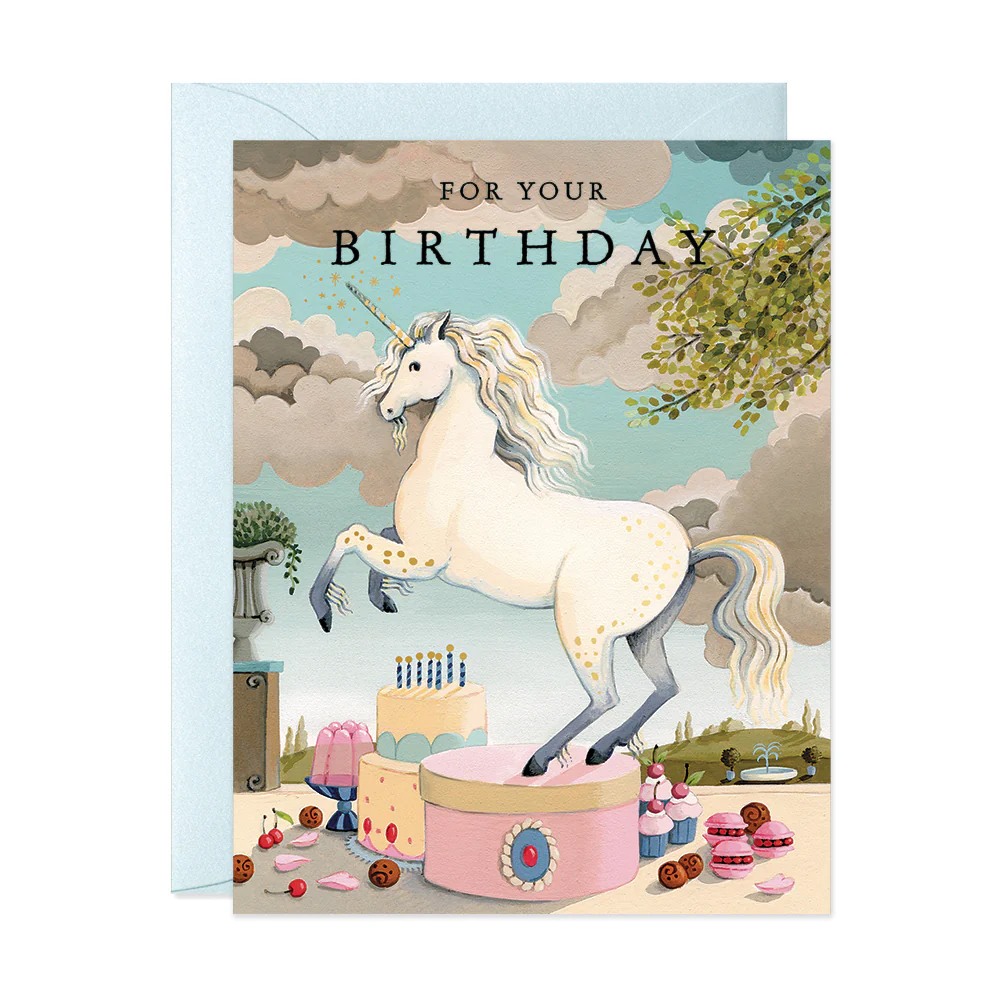 Joo Joo Unicorn Birthday Foil Card