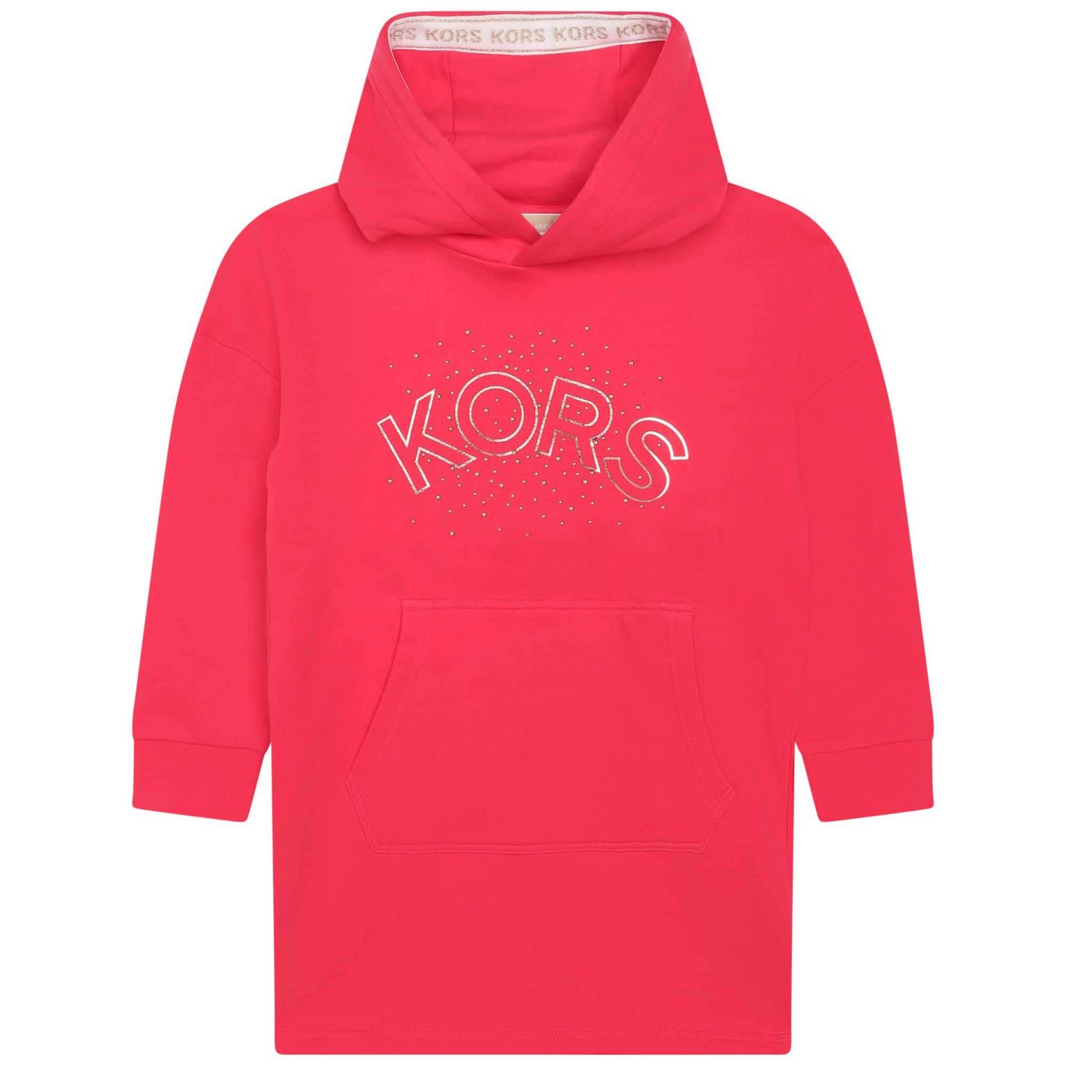 Michael Kors Logo Hooded Fleece Dress 8 -14