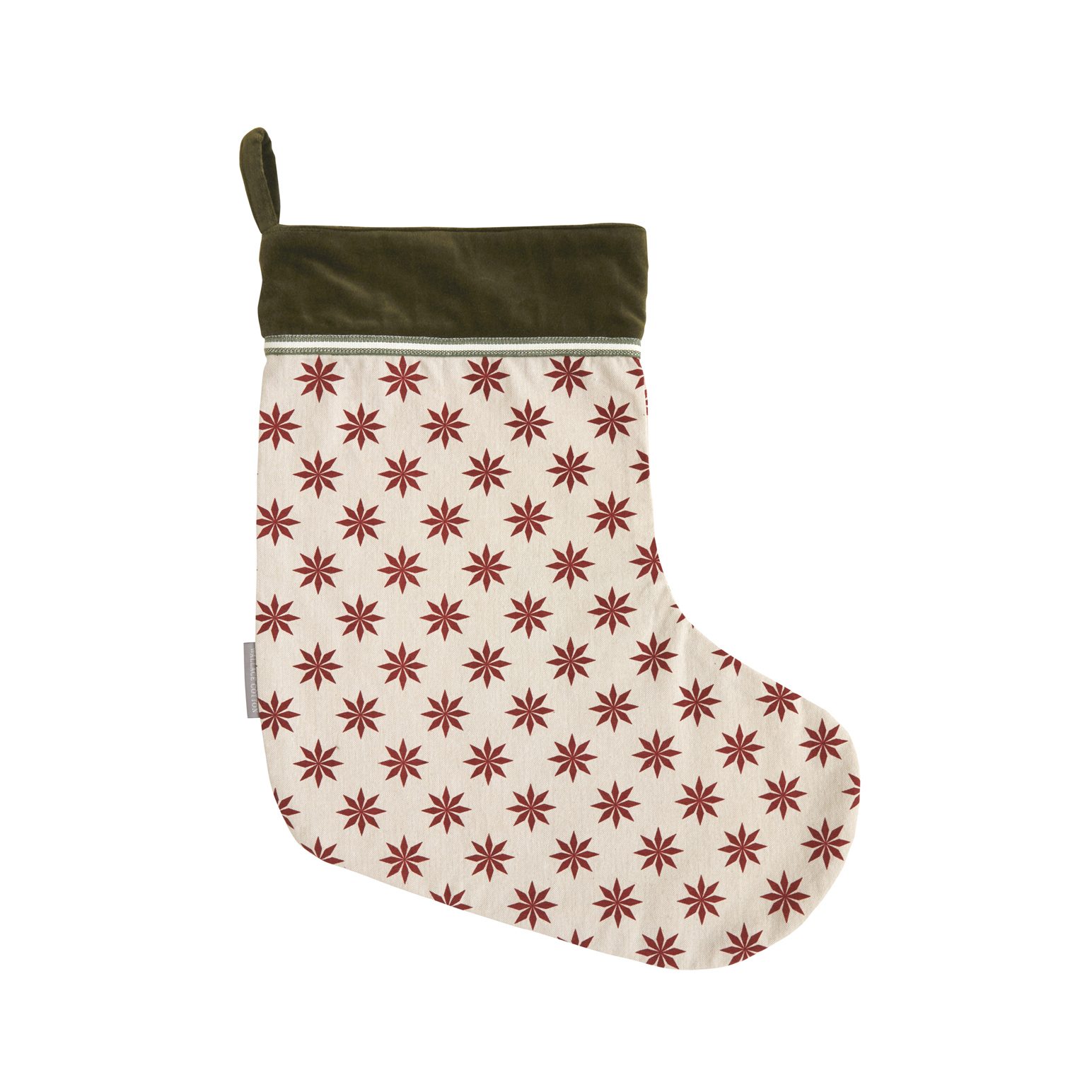 Wallace Cotton Star Christmas Stocking