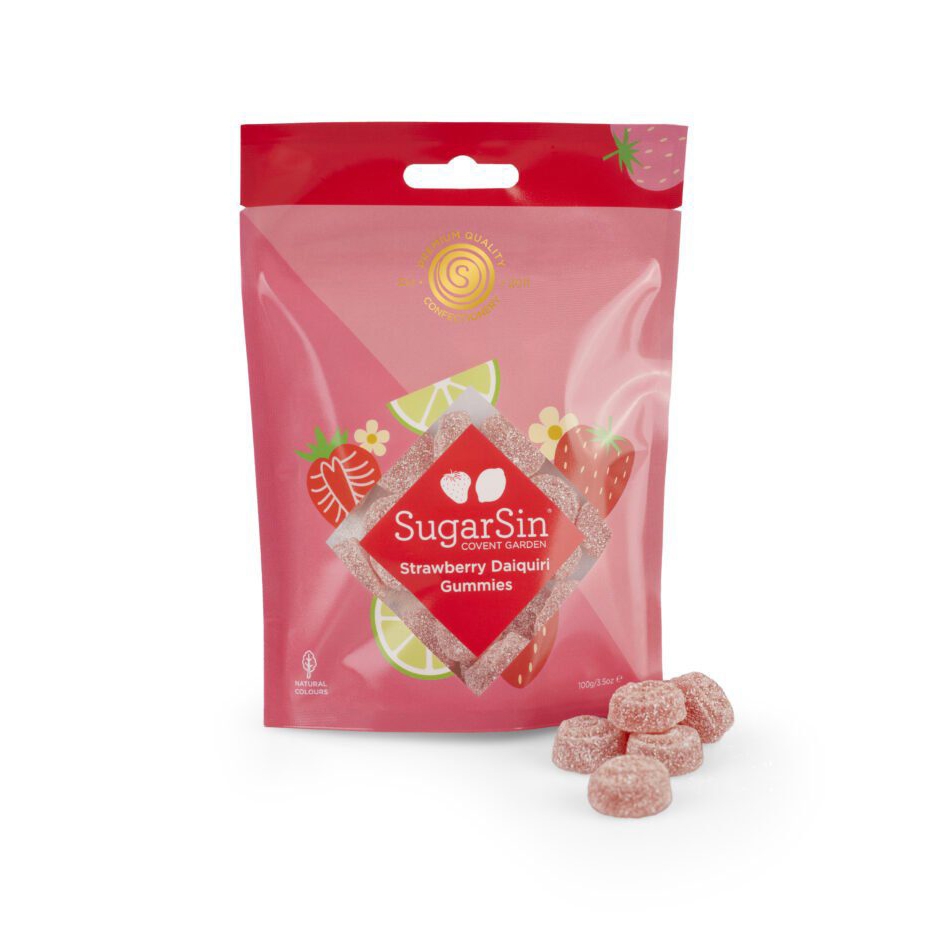 Sugar Sin Strawberry Daiquiri Gummies 100g