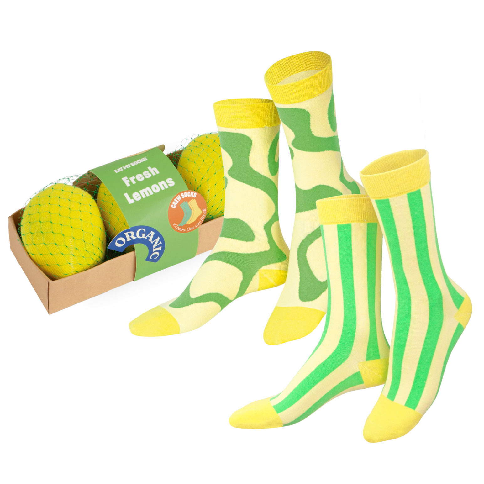 Eat My Socks Fresh Lemons Socks 2 Pairs