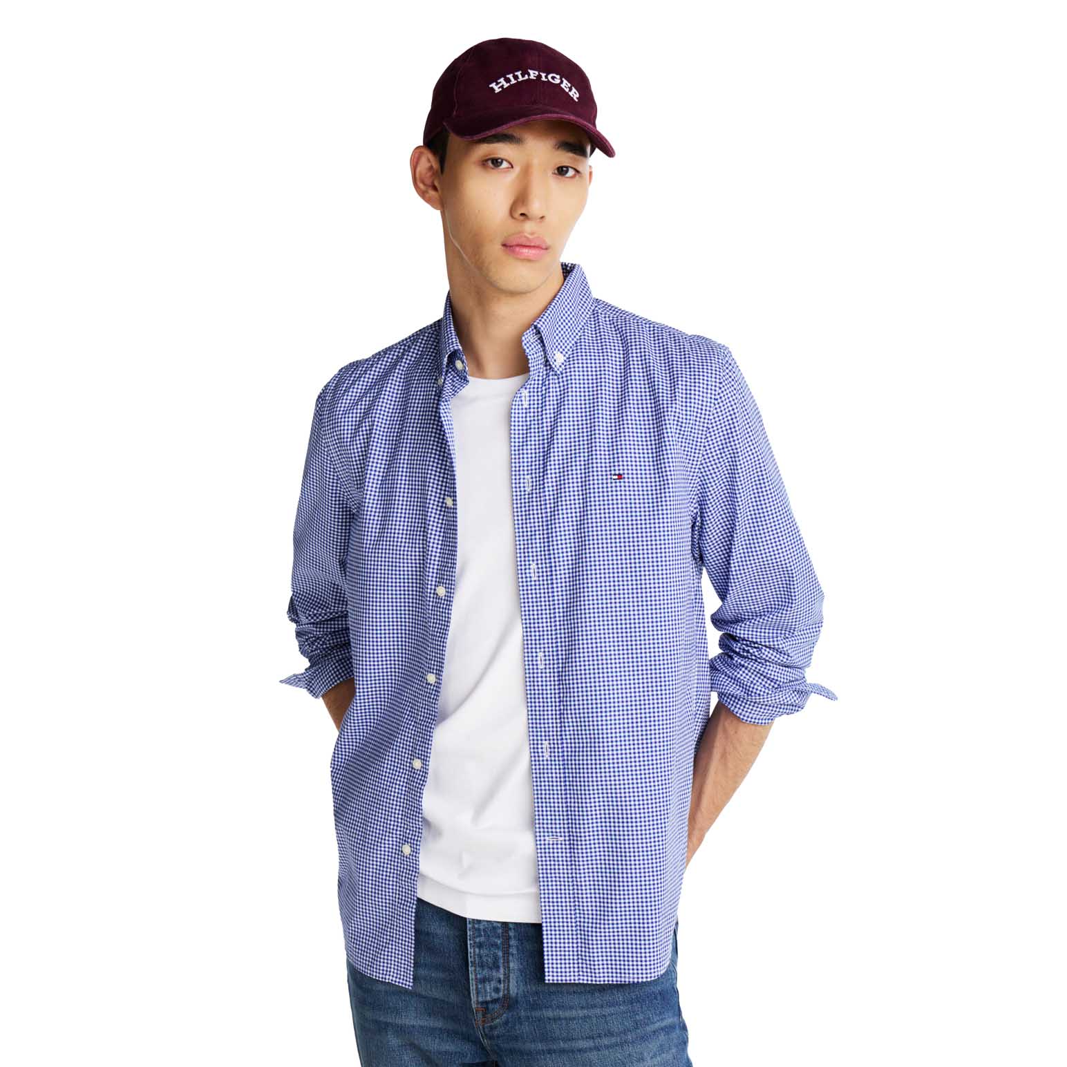 Tommy Hilfiger Flex Poplin Gingham Rf Shirt