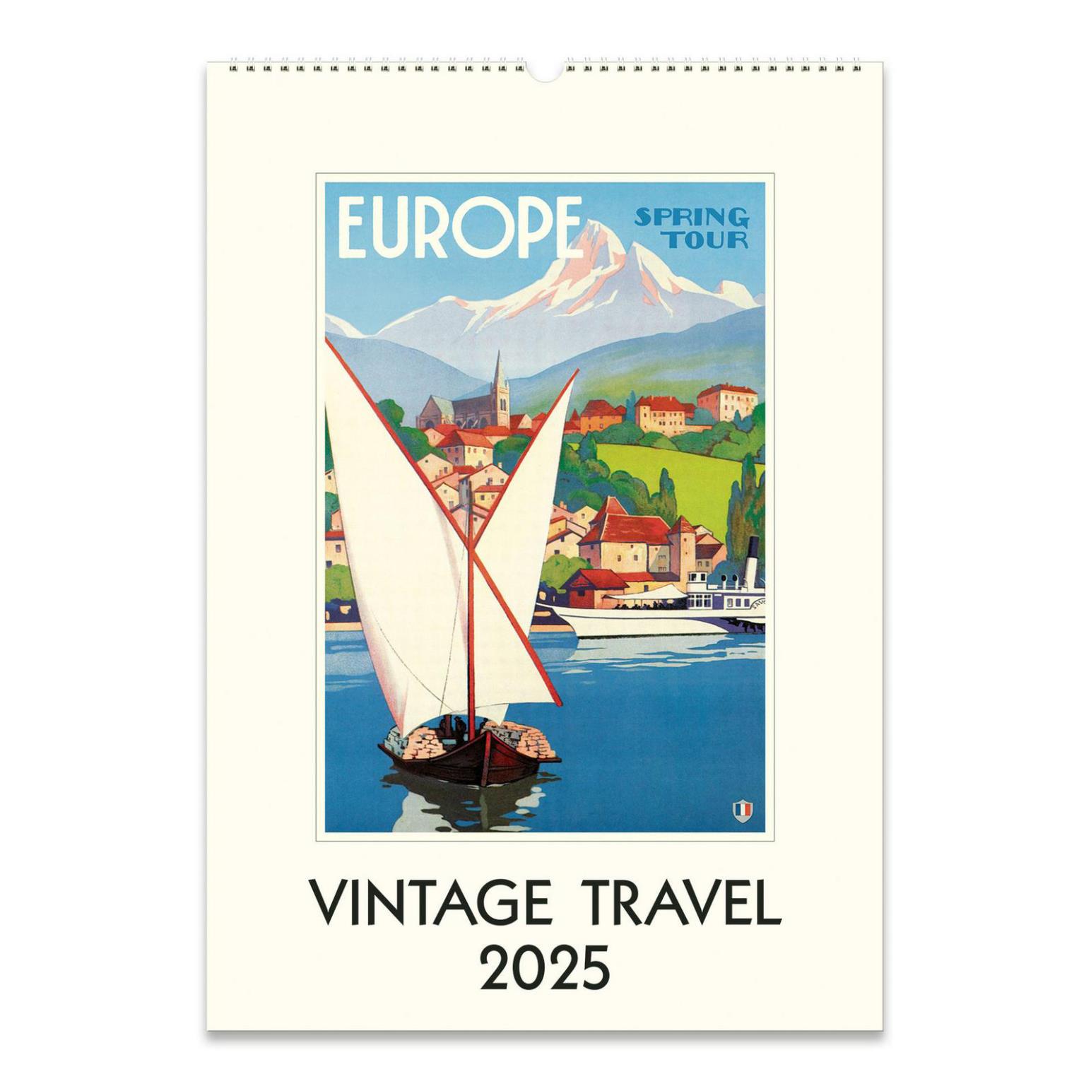 Cavallini Vintage Travel 2025 Wall Calendar