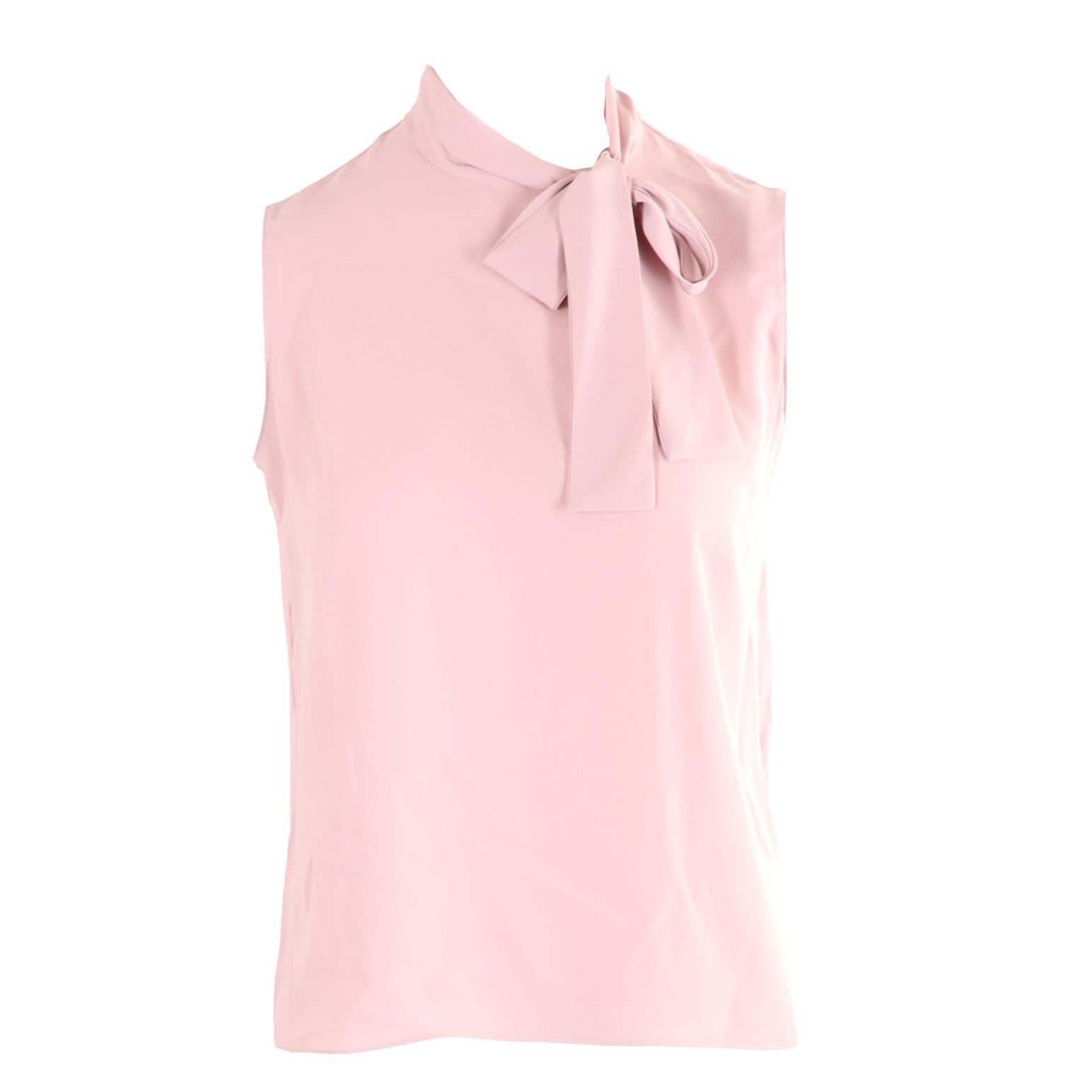 Biancoghiaccio Sleeveless Necktie Blouse