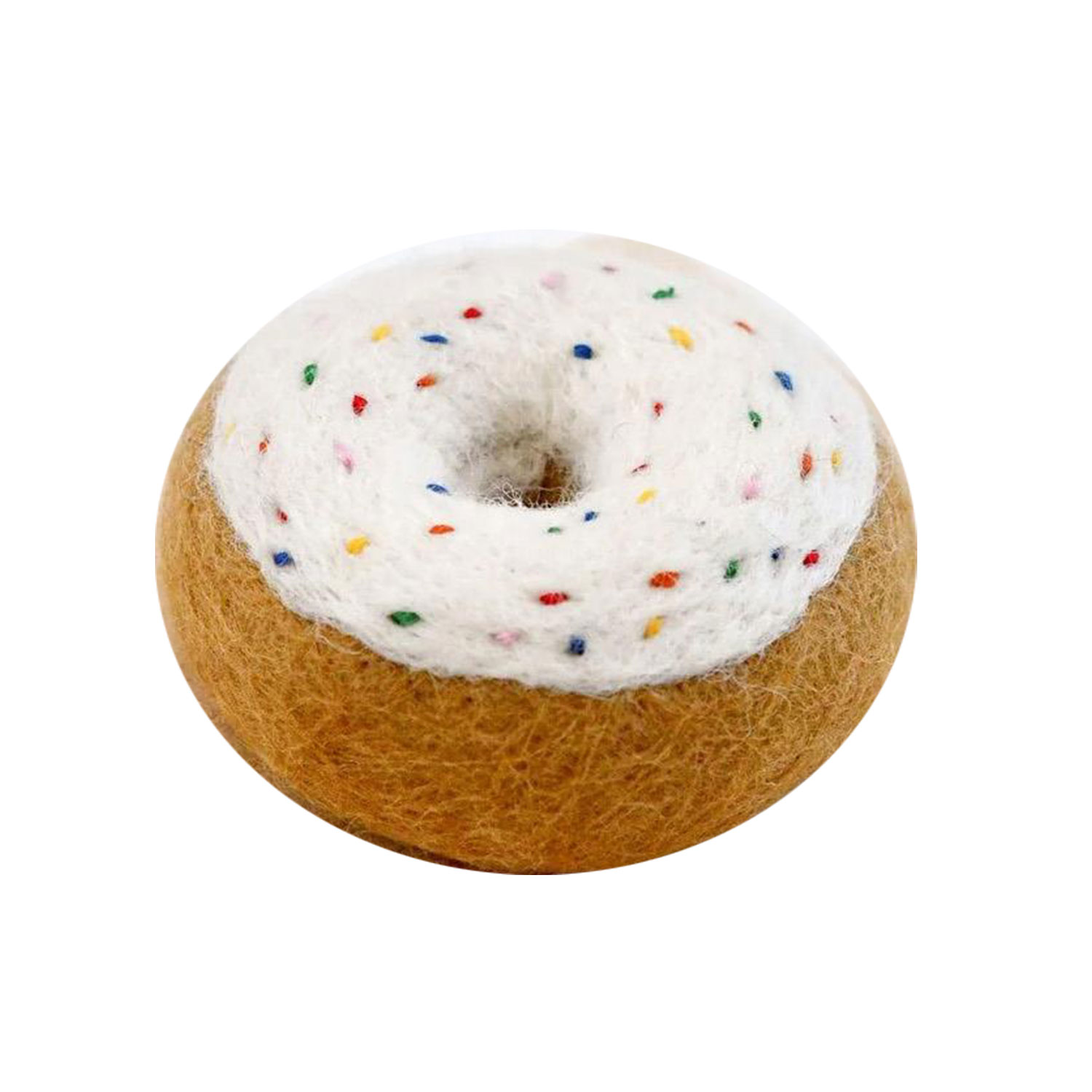 Tara Treasures Felt Doughnut with Classic Glaze and Rainbow Sprinkles