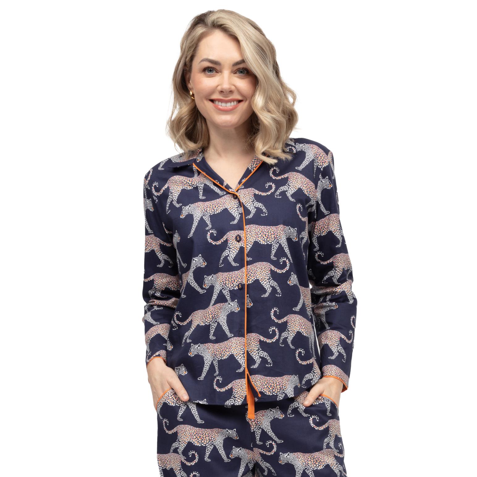 Cyberjammies Taylor Leopard Lslv Pyjama Top