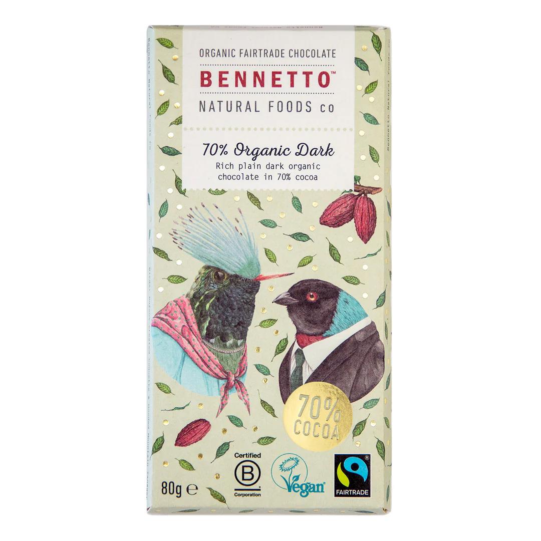 Bennetto Chocolate 70% Original Dark 80g