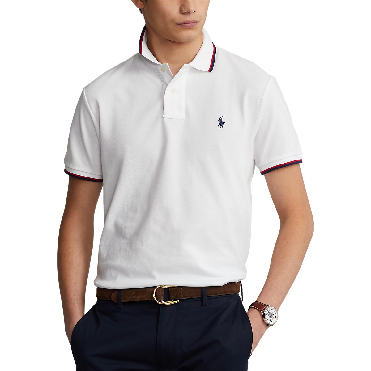 Polo Ralph Lauren Custom Slim Fit Mesh Polo Shirt