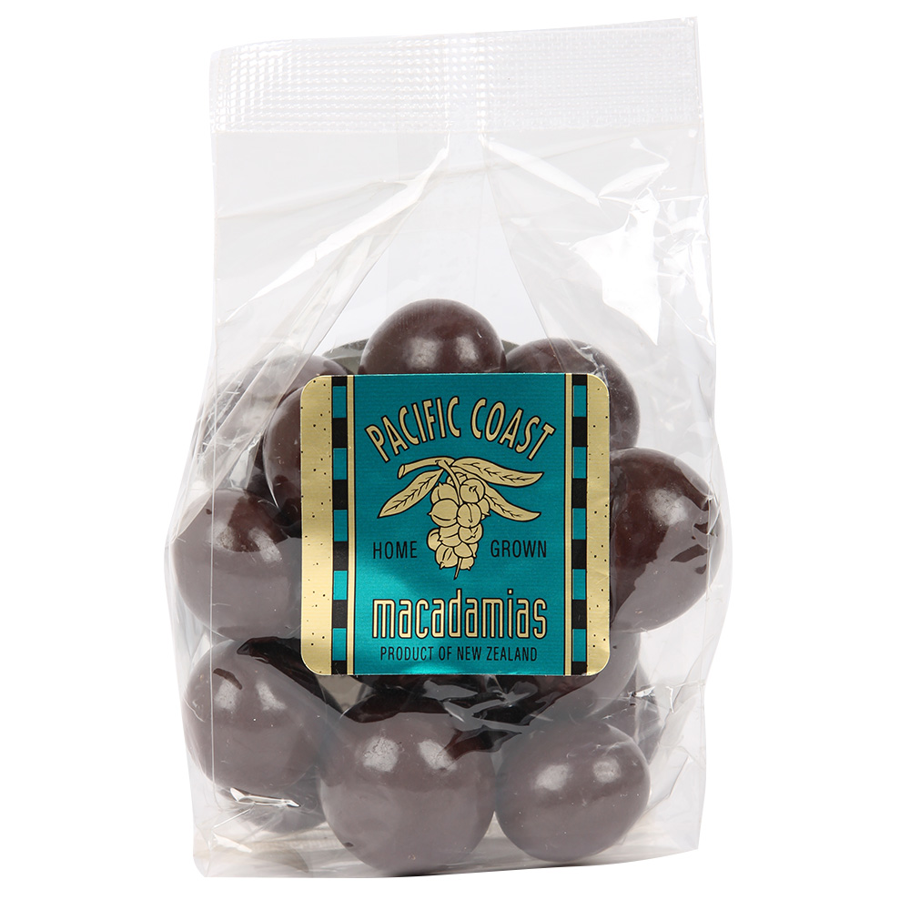 Pacific Coast Macadamias - Dark Choc Whole Nuts 140g