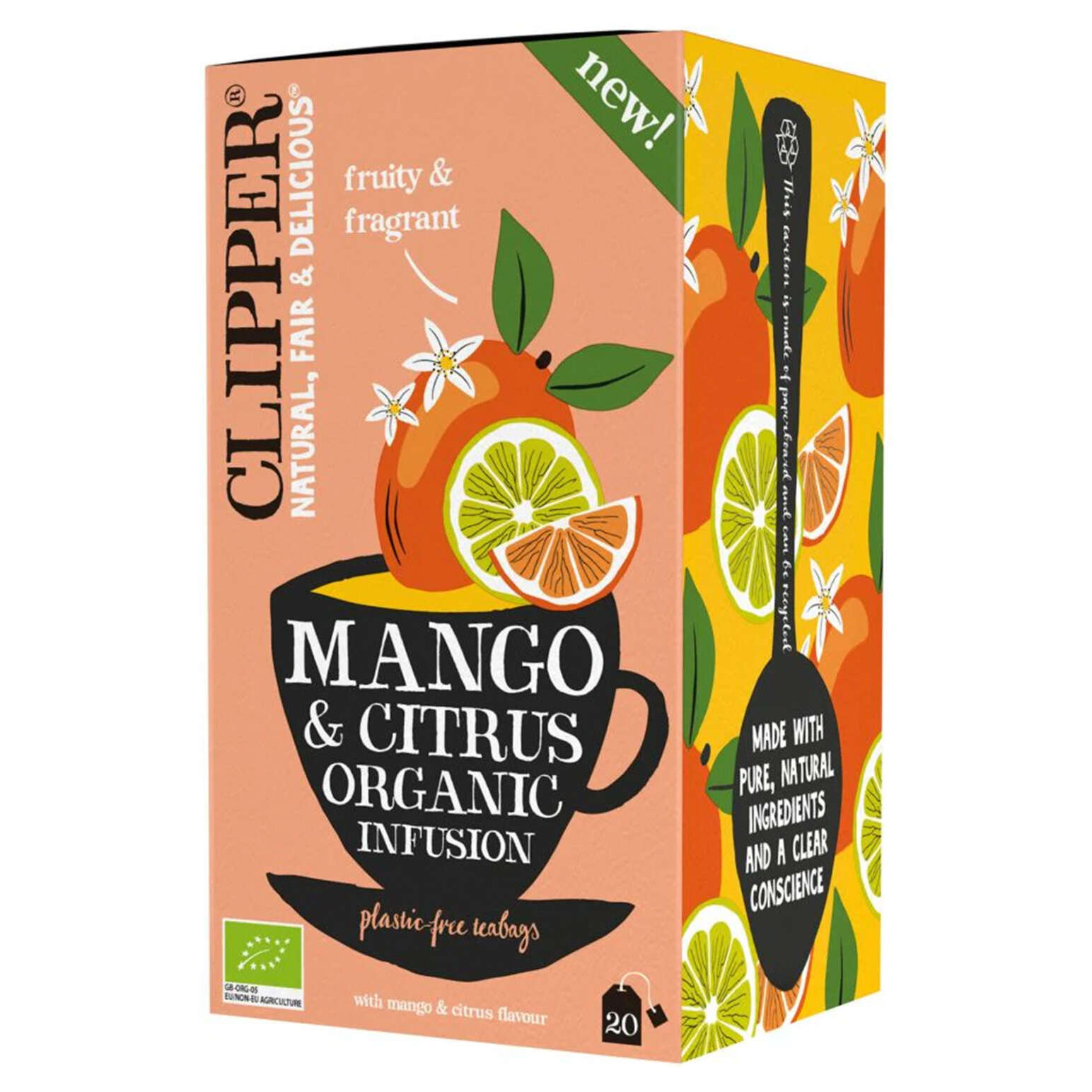 Clipper Tea Mango & Citrus Organic Infusion 20 Tea Bags