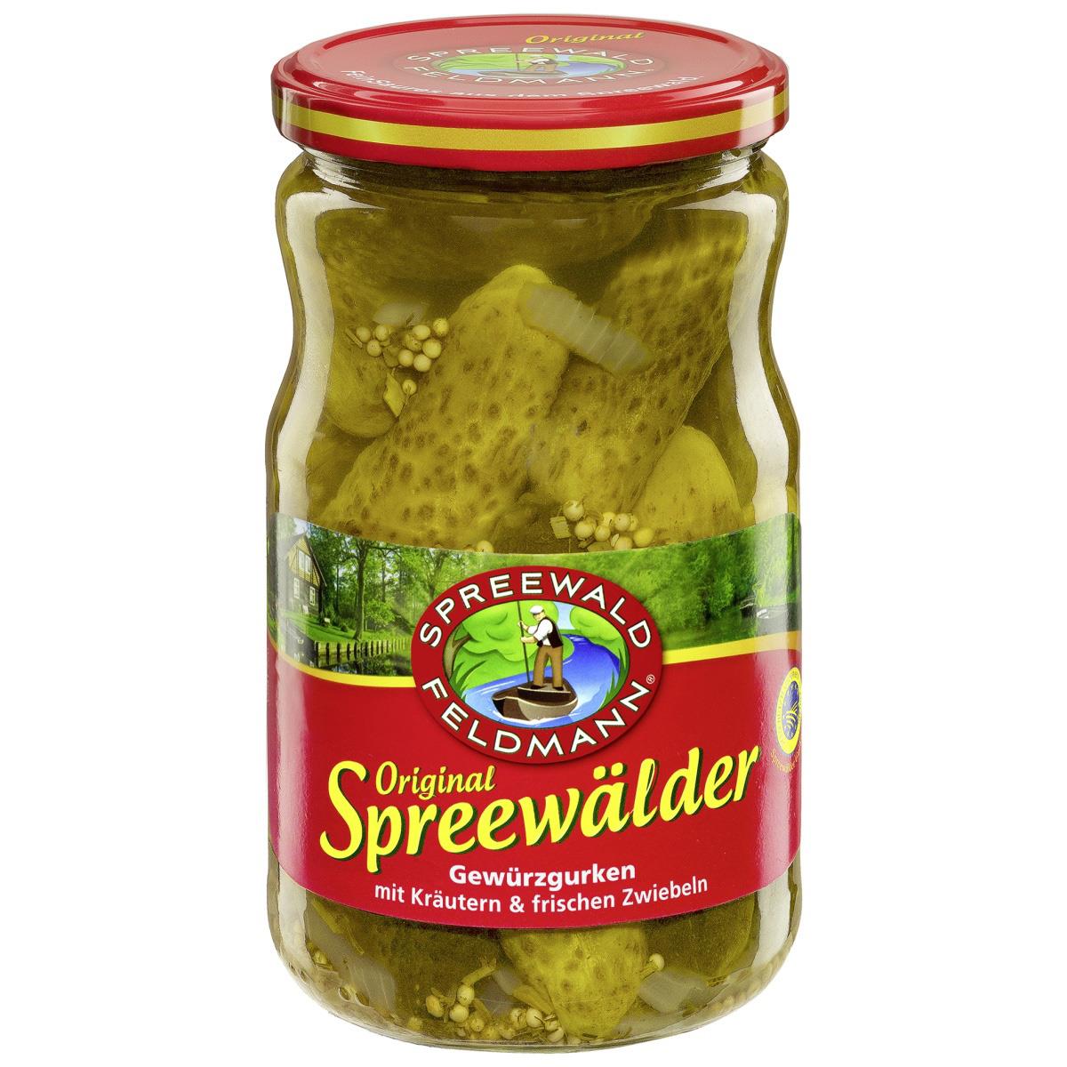 Spreewald Pickled Gherkins with Herbs & Fresh Onions 670g