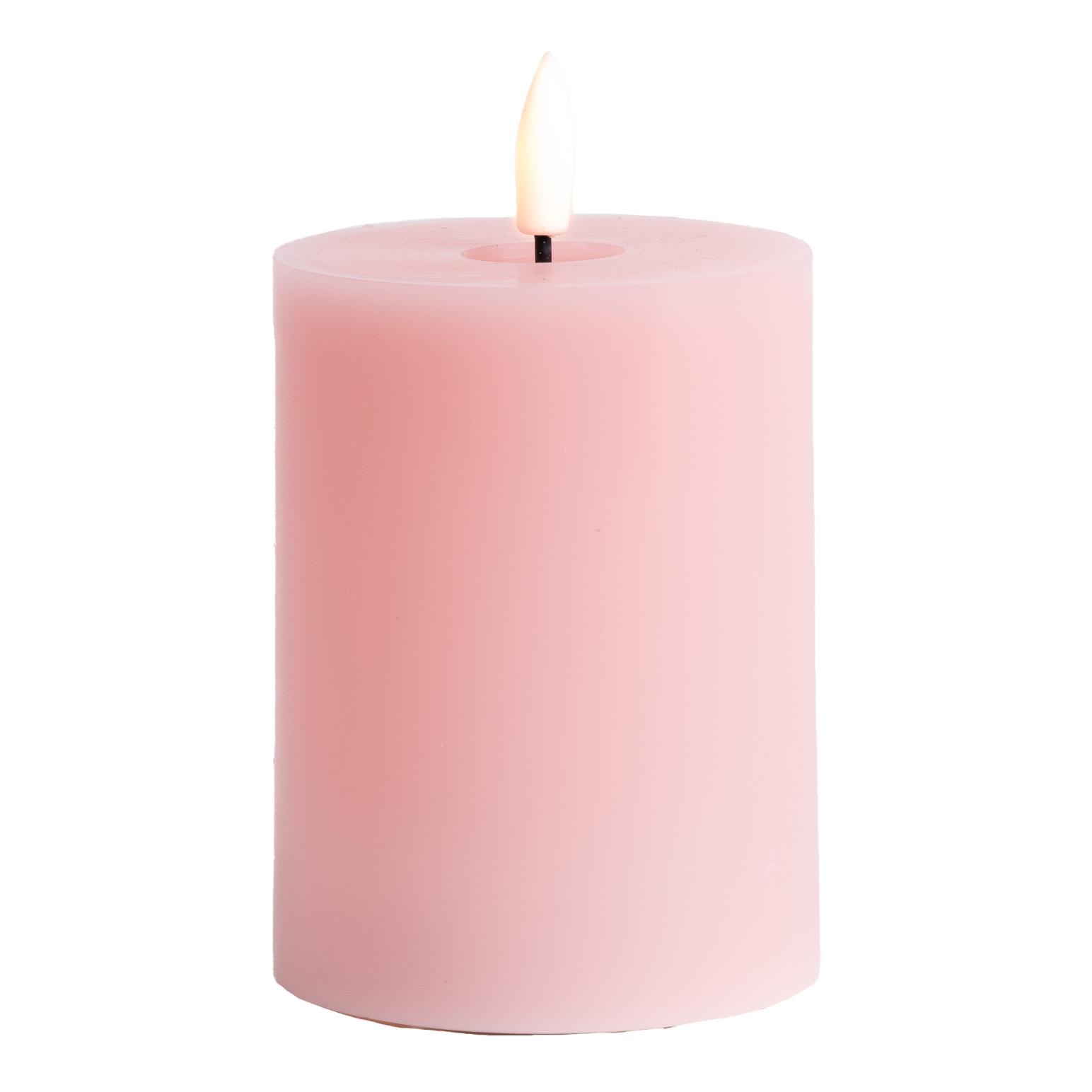 Stellar Haus Pink Pillar Indoor LED Candle With Timer 10cmx7.5cm