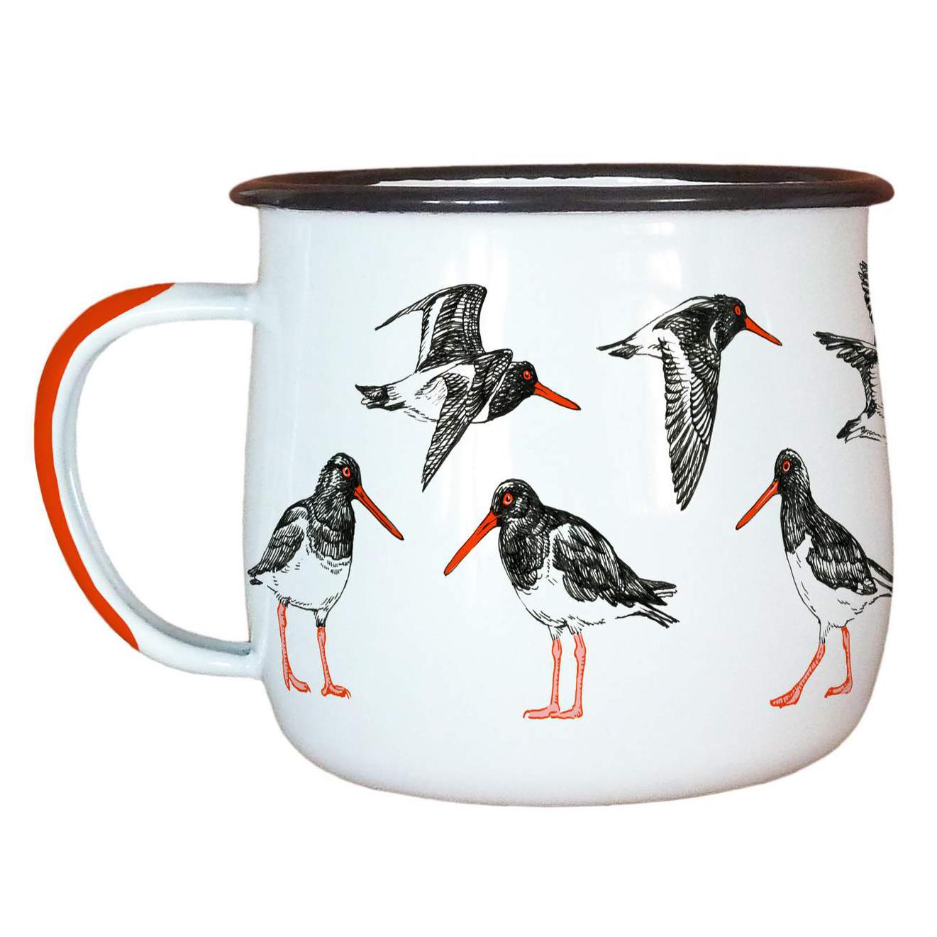 Tanya Wolfkamp D Oystercatchers Enamel Mug