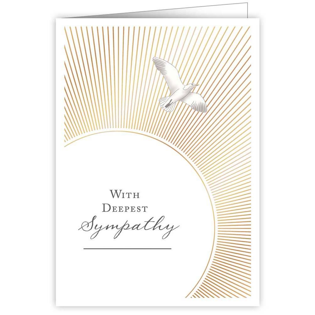 Quire With Deepest Sympathy - Flying Seagull Card