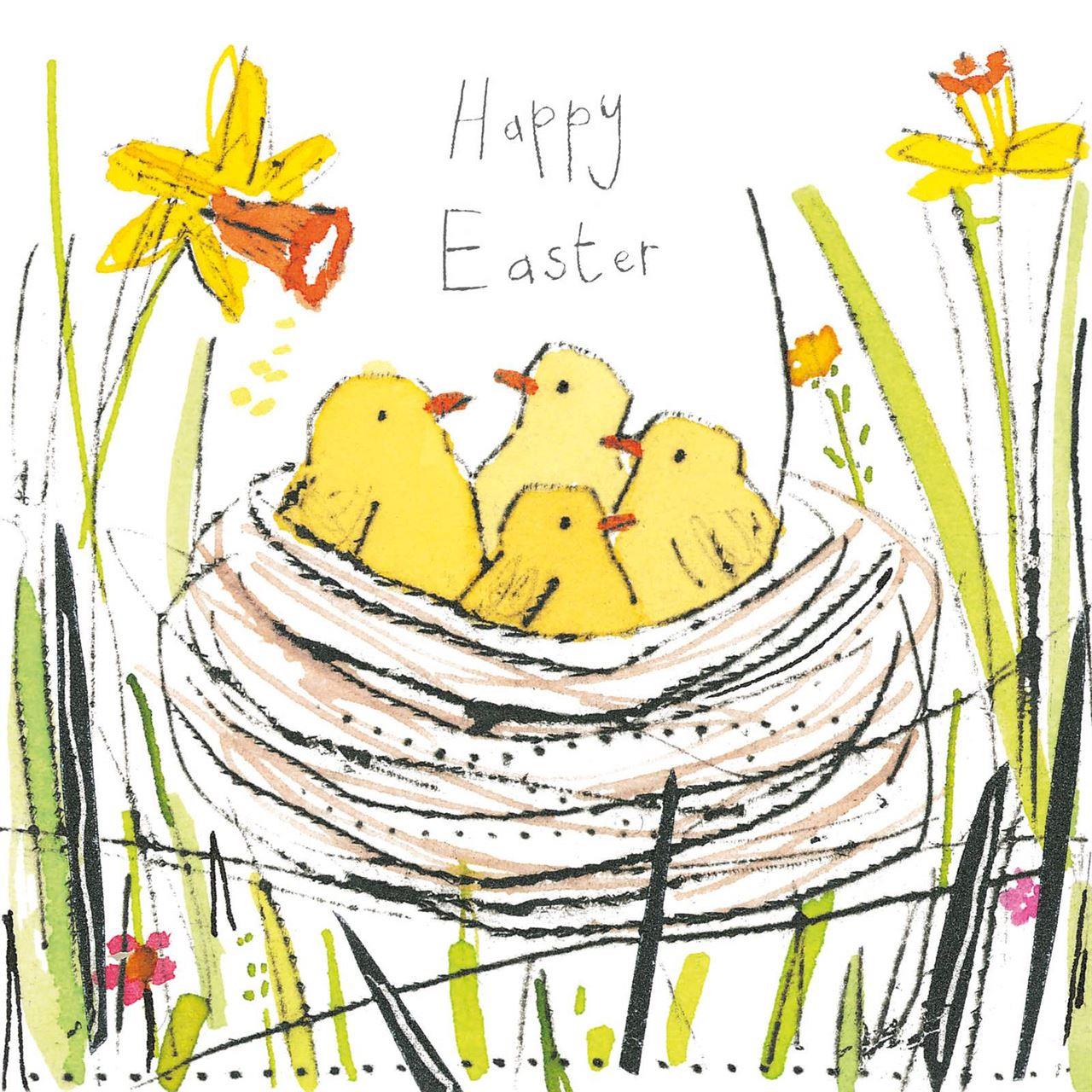 Happy Easter Chicks Card