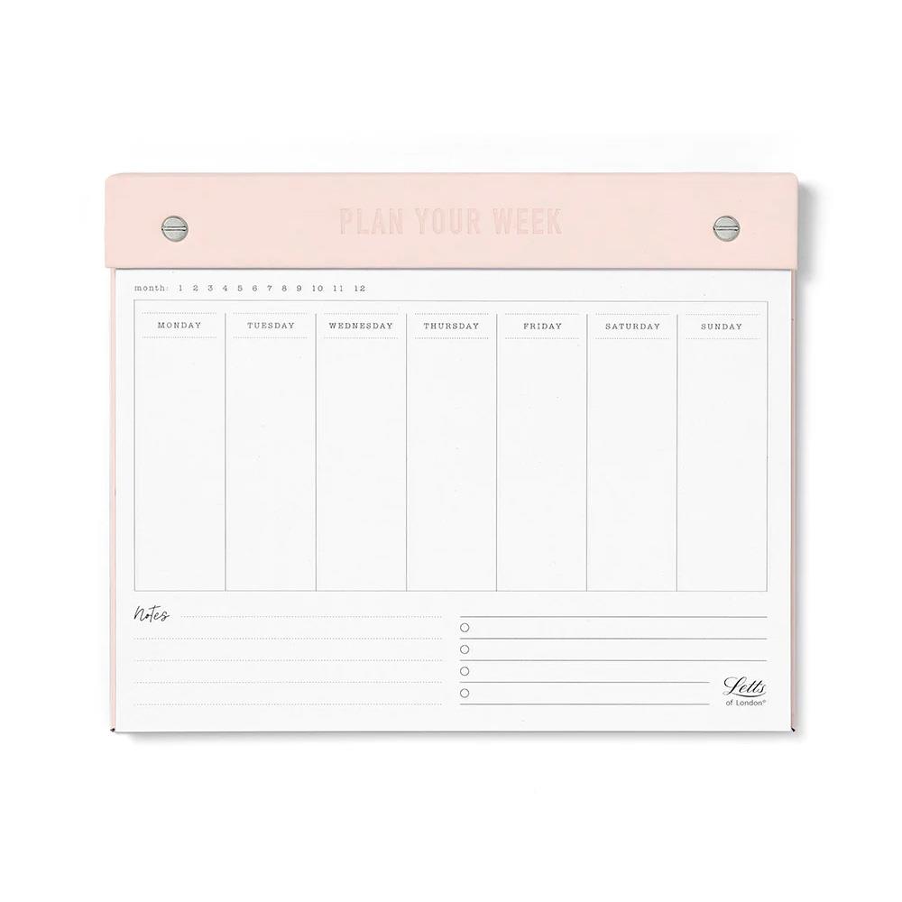 Letts Of London Undated Weekly Planner 250X200mm Conscious Rosewater