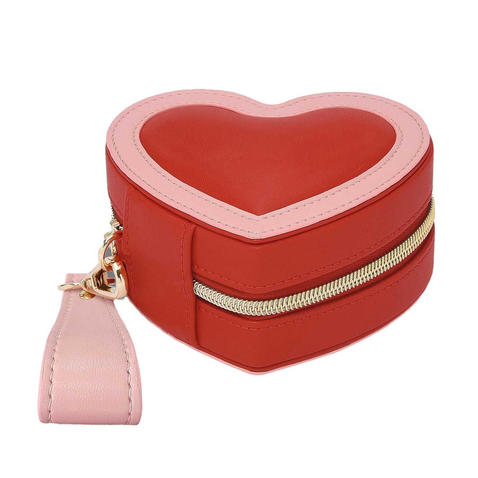 Stackers Heart Travel Jewellery Box Red