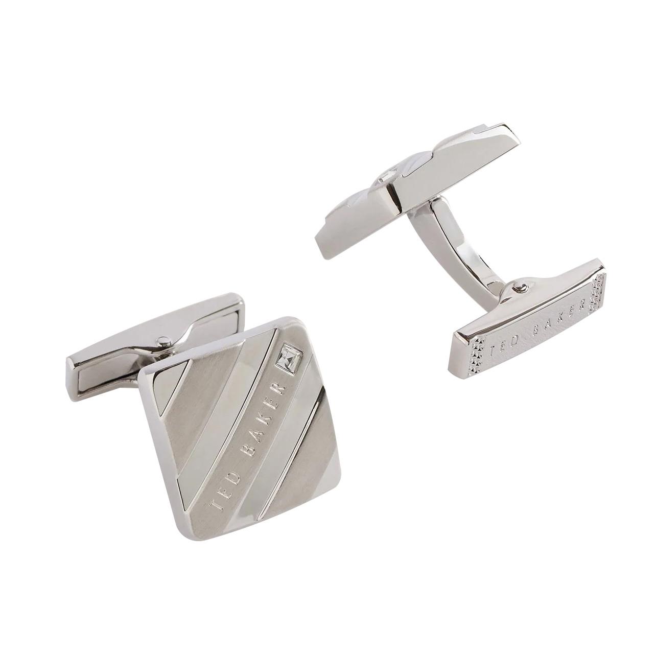 Ted Baker Dillon Striped Branded Cufflinks