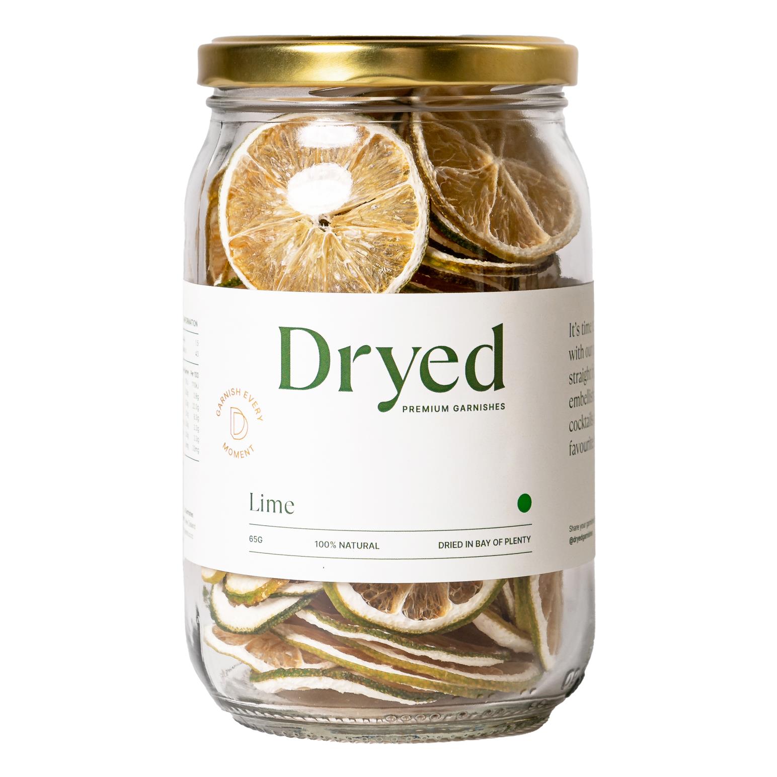 Dryed Premium Garnishes 65g Jar Lime