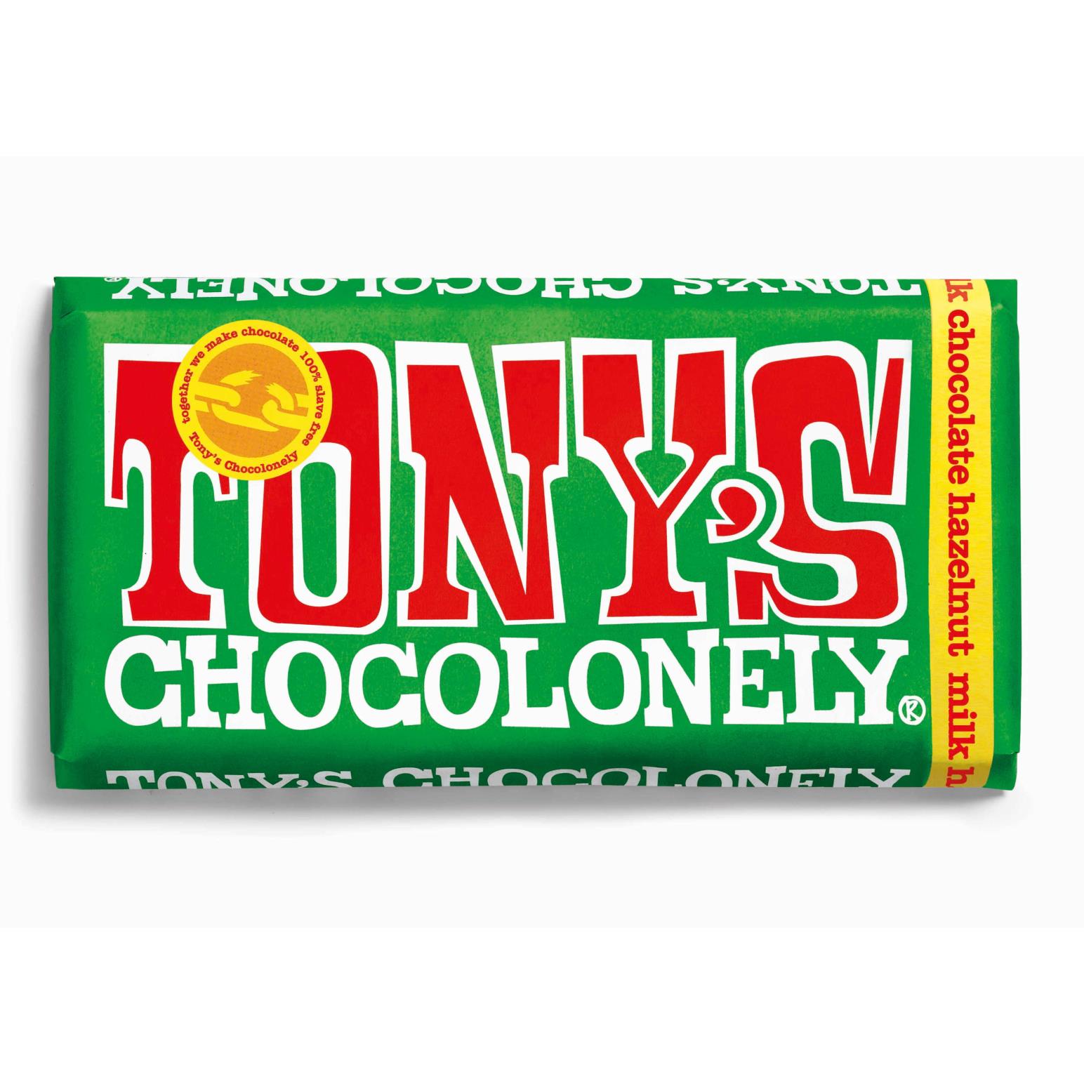 Tony's Chocolonely Milk Chocolate Hazelnut 32% Bar 180g