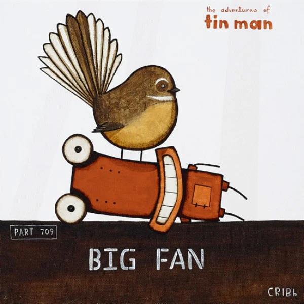 Tony Cribb Tin Man Big Fan Pre-Matted Print