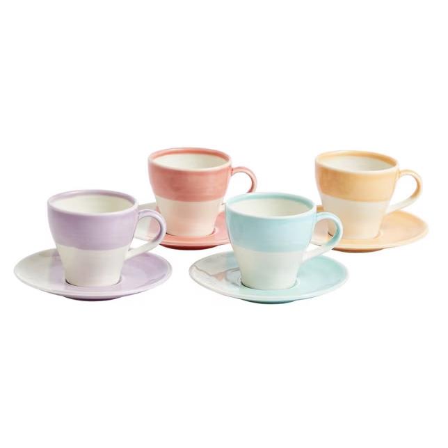 Royal Doulton 1815 Brights Espresso Cup & Saucer Set Of 4