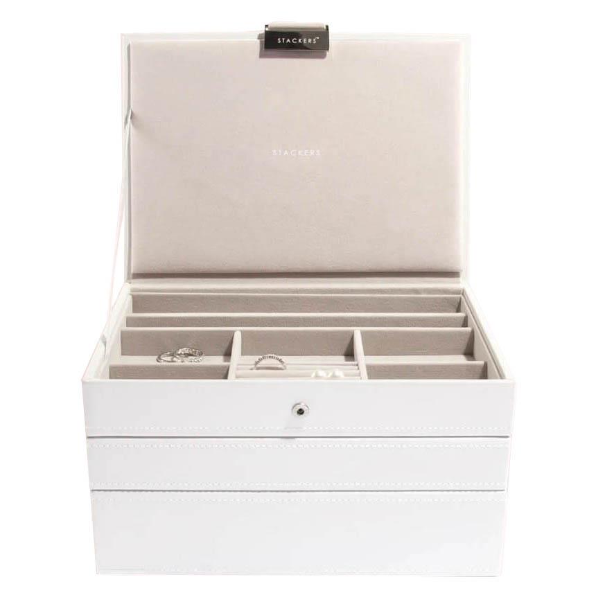 Stackers Classic Jewellery Box Set 3 White