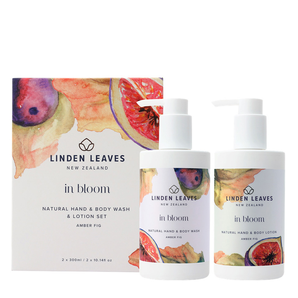 Linden Leaves Amber Fig Hand & Body Wash & Lotion Set 2x300ml