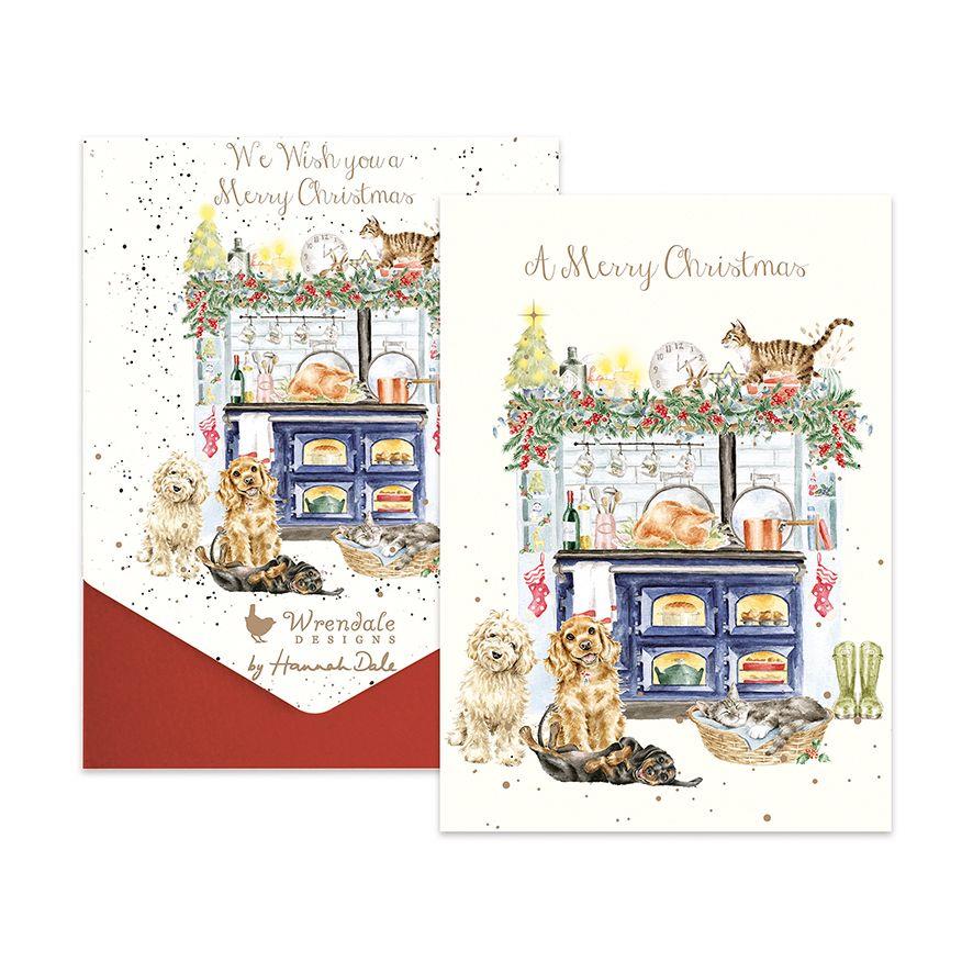 Wrendale Christmas Box of Cards: Christmas Kitchen