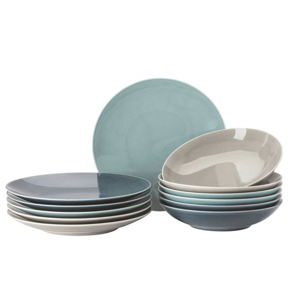 Thomas Loft Mixed Colour Dinner Set - 12 Piece