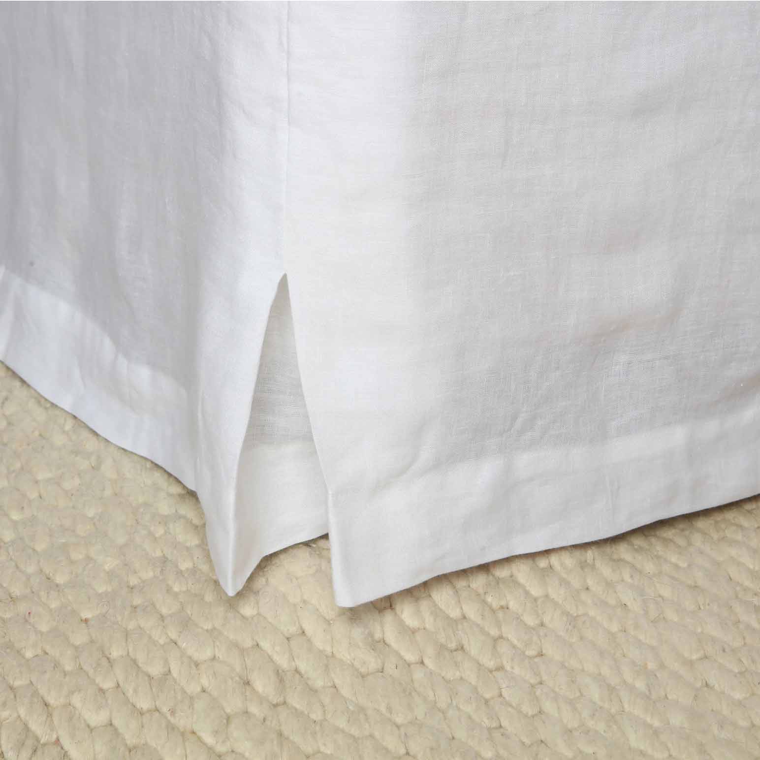 Home Lab French Flax Linen Bed Skirt