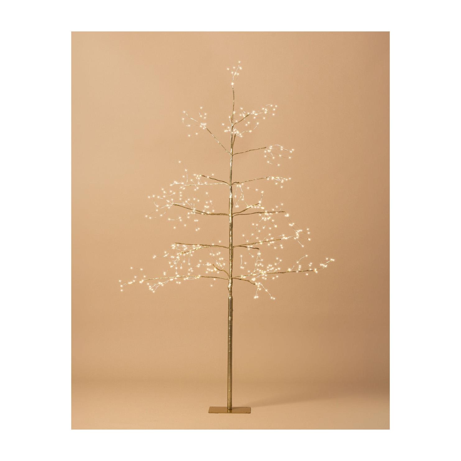 Stellar Haus Medium Arctic Birch Seed Light Tree Champagne 150cm