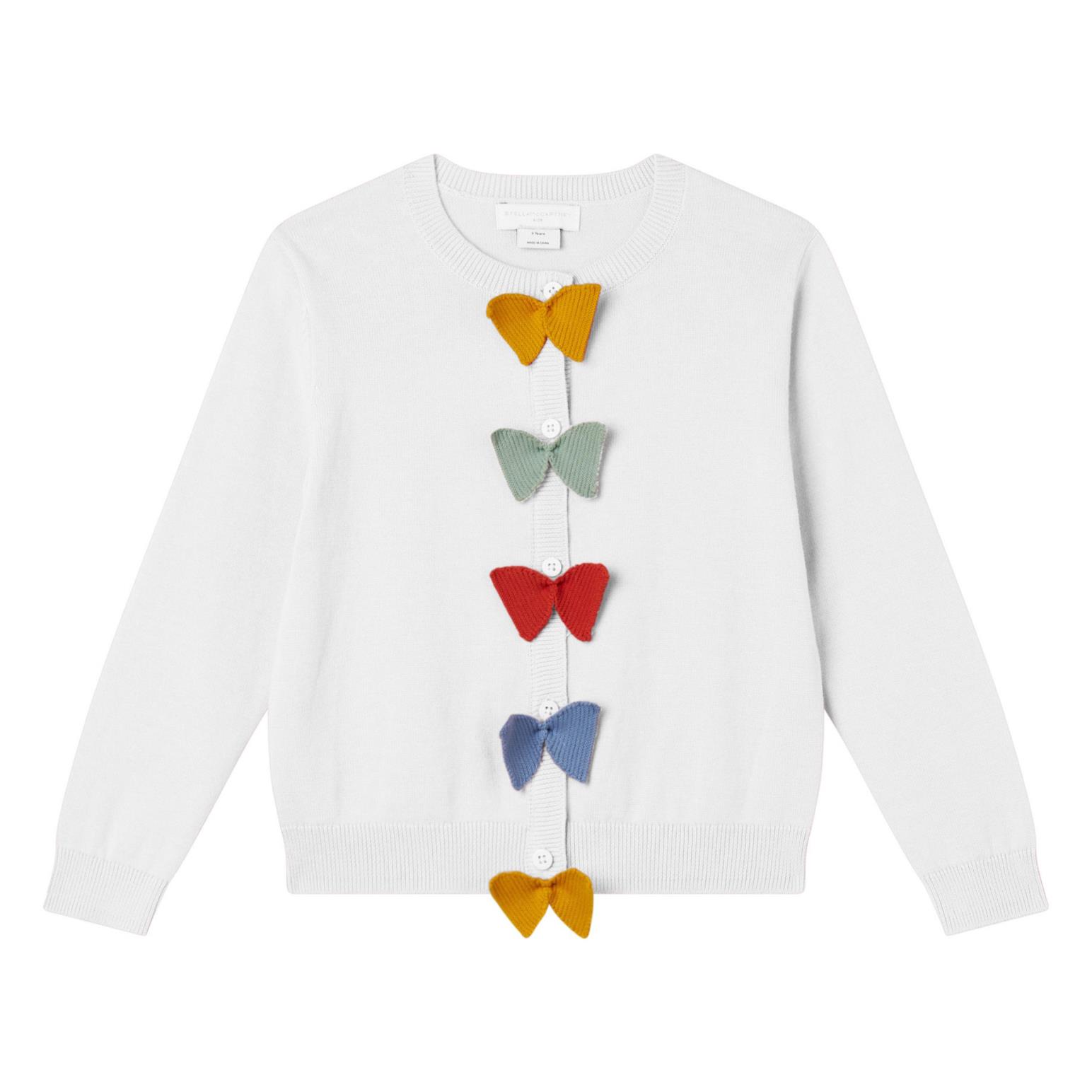 Stella McCartney White Knit Bow Cardigan